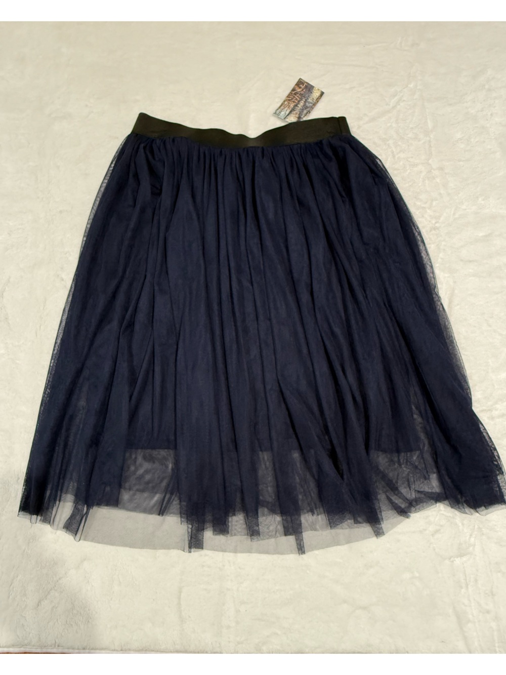 Pins & Needles L Navy Blue Tulle A-Line Double Layer Skirt